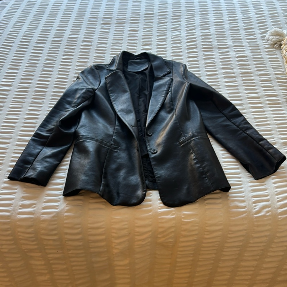 Leather blazer